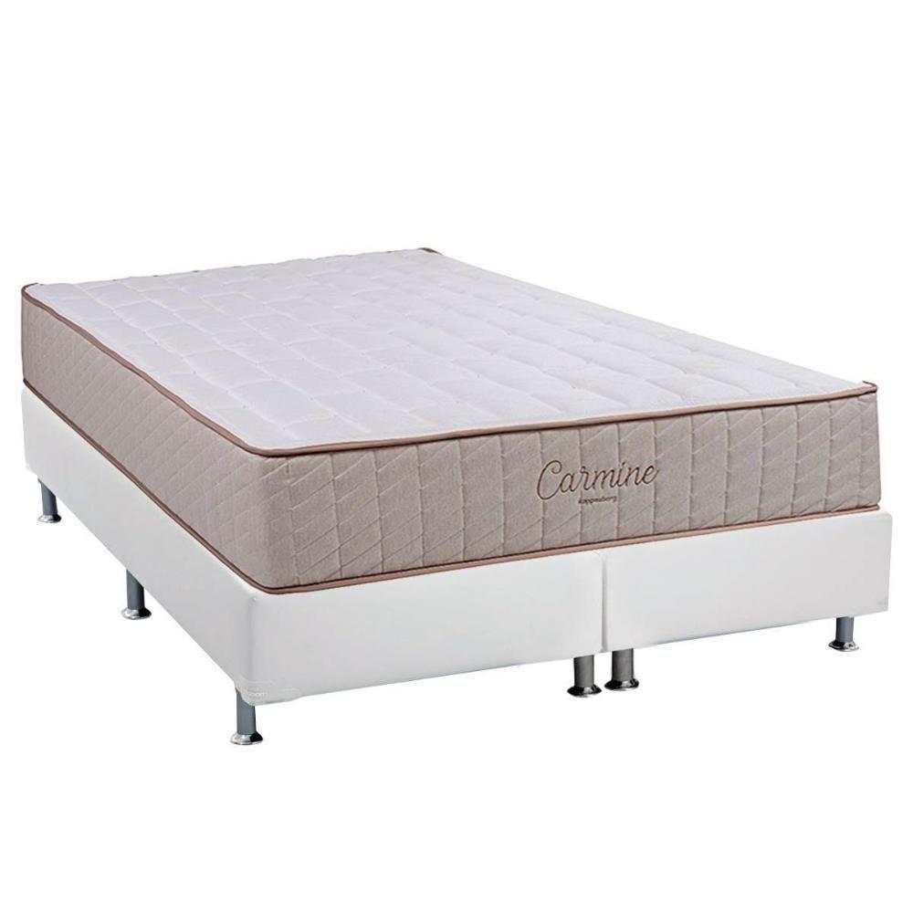 Cama Box Queen: Colchão Anatômico Kappesberg D33/EP Carmine + Base CRC Courano White(158x198) - 1