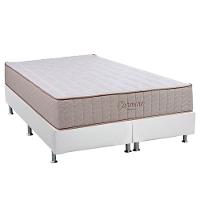 Cama Box Queen: Colchão Anatômico Kappesberg D33/EP Carmine + Base CRC Courano White(158x198) - 2