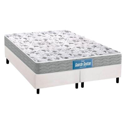 Cama Box Queen: Colchão Anatômico Probel D45/EP Guarda Costas Próextreme Plus Double Face + Base CRC Courano White(158x198)