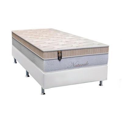 Cama Box Solteiro: Colchão Molas Ensacadas Orthoflex MasterPocket Naturale + Base CRC Courano White(88x188)
