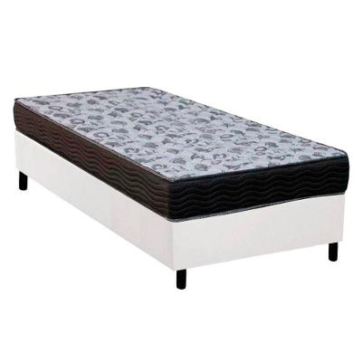 Cama Box Solteiro: Colchão Espuma D33 Ortobom /EP Fort Tech ISO 100 + Base CRC Courano White(78x188)