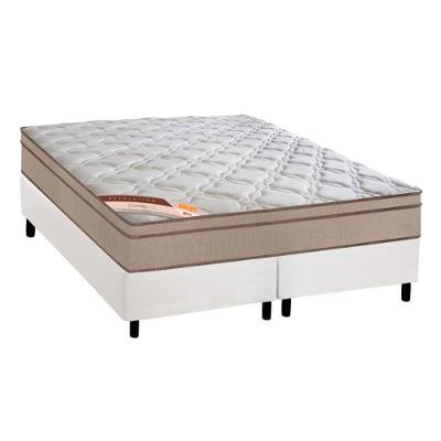Cama Box King: Colchão Molas Ensacadas Castor Pocket Revolution Híbrido + Base CRC Courano White(193x203)