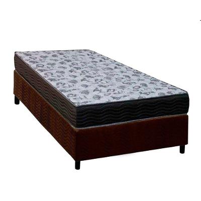 Cama Box Solteiro: Colchão Espuma Ortobom D33/EP Fort Tech ISO 100 + Base CRC Courano Brown(88x188)