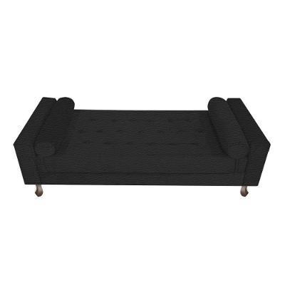 Recamier Baú Félix Solteiro 100cm Corano Preto