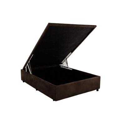 Cama Box Baú Casal Universal Suede Brown (138x188x35) - Costa Rica