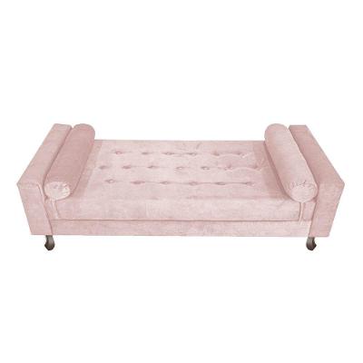 Recamier Baú Félix Solteiro 100cm Suede Rosê