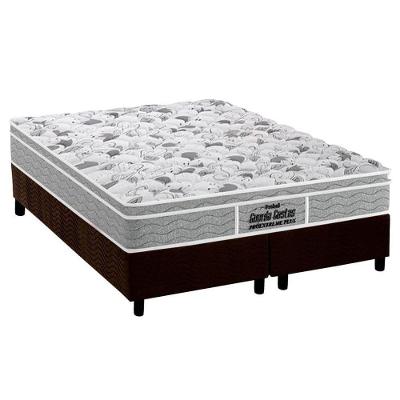 Cama Box Queen: Colchão Anatômico Probel D45/EP Guarda Costas Próextreme Plus + Base CRC Suede Brown(158x198)
