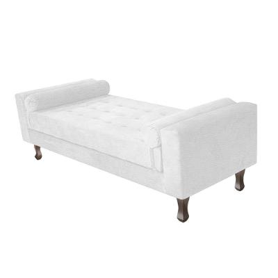 Recamier Baú Félix Solteiro 100cm Corano Branco