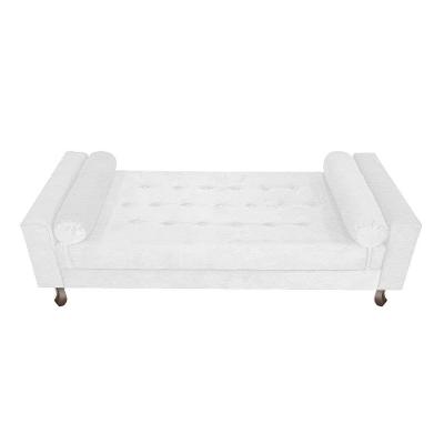 Recamier Baú Félix Solteiro 195cm Corano Branco