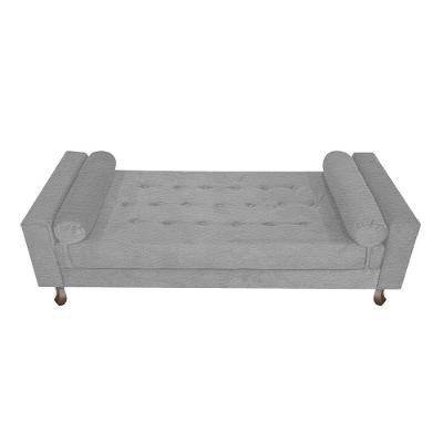 Recamier Baú Félix Solteiro 195cm Corano Cinza