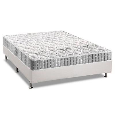 Cama Box Casal: Colchão Espuma D33 Anjos Orthosono + Base CRC Courano White(138x188)