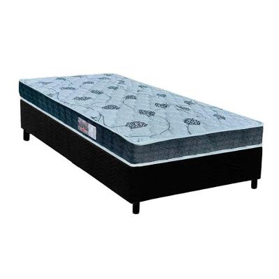 Cama Box Solteiro: Colchão Anatômico Orthoflex D45/EP Cecina + Base CRC Suede Black(88x188)