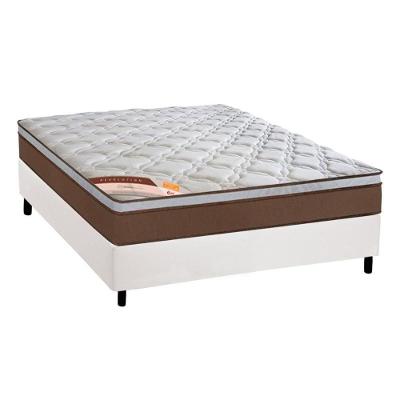 Cama Box Casal: Colchão Molas Ensacadas Castor Pocket Revolution + Base CRC Courano White(138x188)