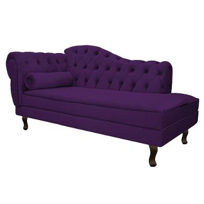 Recamier Diana 160cm Lado Direito Suede Roxo