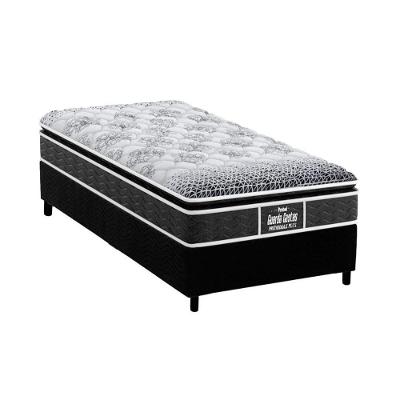 Cama Box Solteiro: Colchão Ortopédico Probel D28/EP Anatômico Guarda Costas Prómiddle Plus + Base CRC Suede Black(88x188)