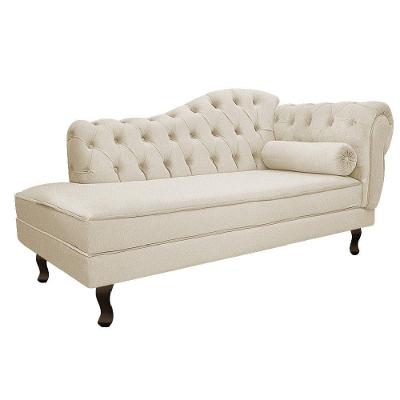 Recamier Diana 140cm Lado Esquerdo Suede Bege