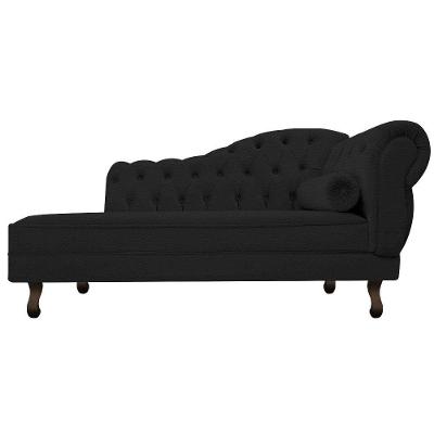 Recamier Diana 160cm Lado Esquerdo Corano Preto