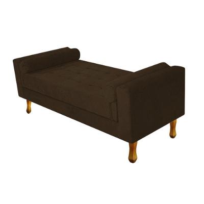 Recamier Baú Félix Solteiro 100cm Suede Marrom