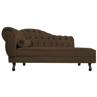 Recamier Diana 160cm Lado Direito Suede Marrom