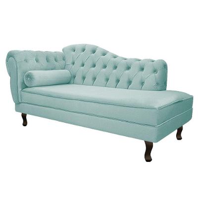 Recamier Diana 140cm Lado Direito Suede Azul Tiffany