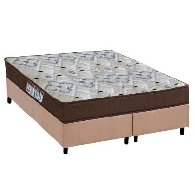 Cama Box Queen: Colchão Espuma D45 Ortobom /EP Fort Tech ISO 150 + Base CRC Suede Clean(158x198)