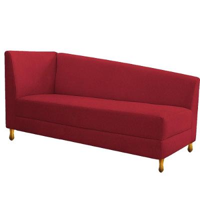Recamier Valéria 140cm Direito Suede Vermelho Doce Sonho