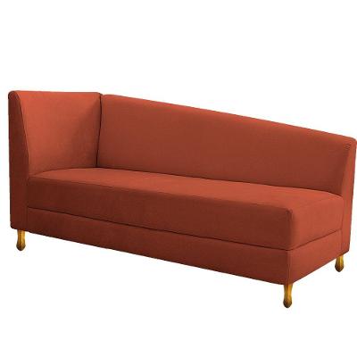 Recamier Valéria 140cm Direito Suede Terracota Doce Sonho