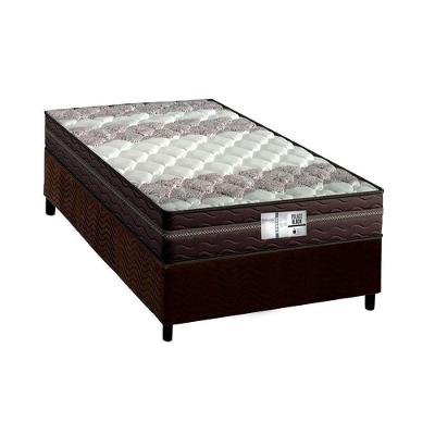 Cama Box Solteiro: Colchão Molas Probel Prolastic Palace + Base CRC Suede Brown(88x188)