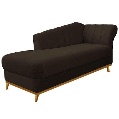 Recamier Vanessa 140cm Esquerdo Corano Marrom Doce Sonho