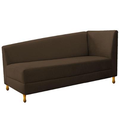 Recamier Valéria 140cm Lado Esquerdo Suede Marrom Doce Sonho