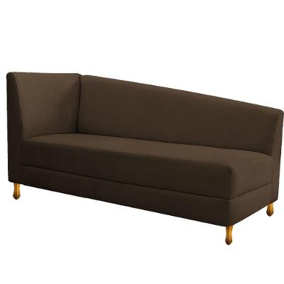 Recamier Valéria 160cm Lado Direito Suede Marrom Doce Sonho