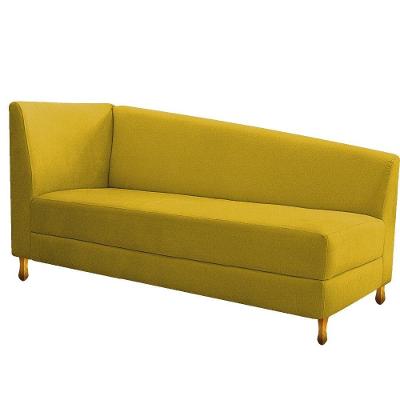 Recamier Valéria 140cm Lado Direito Suede Amarelo Doce Sonho