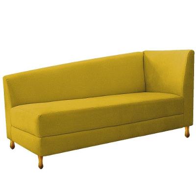 Recamier Valéria 140cm Esquerdo Suede Amarelo Doce Sonho