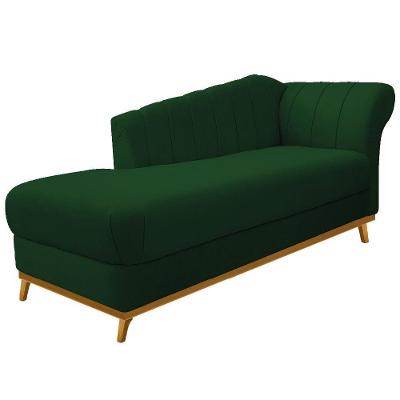 Recamier Vanessa 160cm Lado Esquerdo Suede Verde - Doce Sonho Móveis