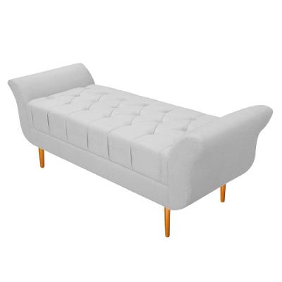Recamier Estofado Ari 90Cm Solteiro Corano Branco Doce Sonho
