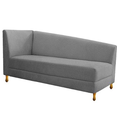 Recamier Valéria 185cm Lado Direito Suede Cinza Doce Sonho