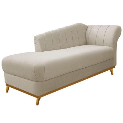 Recamier Vanessa 140cm Lado Esquerdo Suede Bege Doce Sonho