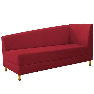 Recamier Valéria 140cm Esquerdo Suede Vermelho Doce Sonho
