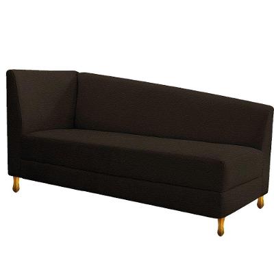 Recamier Valéria 160cm Lado Direito Corano Marrom Doce Sonho