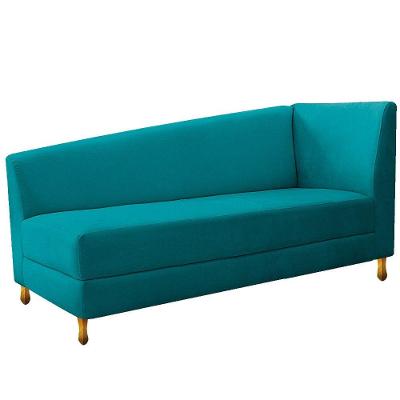Recamier Valéria 140cm Esquerdo Suede Turquesa Doce Sonho