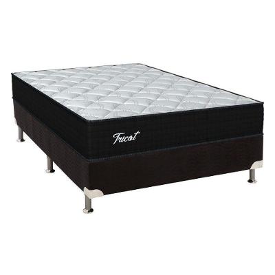 Cama Box Casal: Colchão Molas Ensacadas Orthoflex MasterPocket Tricot + Base CRC Suede Black(138x188)