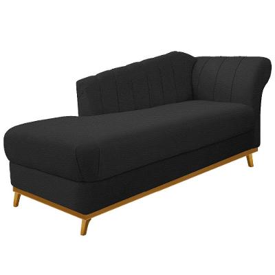 Recamier Vanessa 160cm Lado Esquerdo Corano Preto Doce Sonho