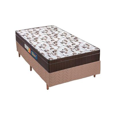 Cama Box Solteiro: Colchão Anatômico Polar D28/EP Orthoface + Base CRC Rústico Clean(88x188)