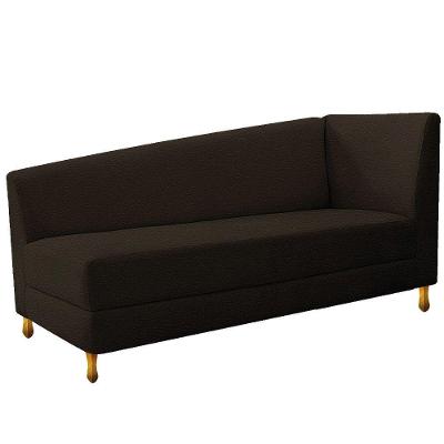 Recamier Valéria 185cm Esquerdo Corano Marrom Doce Sonho