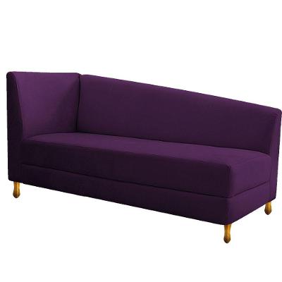 Recamier Valéria 185cm Lado Direito Suede Roxo Doce Sonho