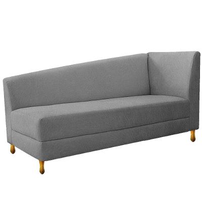 Recamier Valéria 160cm Lado Esquerdo Suede Cinza Doce Sonho