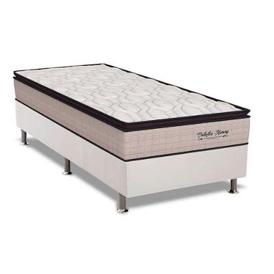 Cama Box Solteiro: Colchão Molas Ensacadas Orthoflex MasterPocket Memory HP + Base CRC Courano White(88x188)