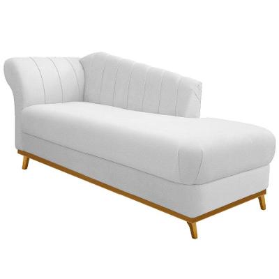 Recamier Vanessa 160cm Lado Direito Corano Branco Doce Sonho