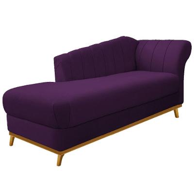Recamier Vanessa 160cm Lado Esquerdo Suede Roxo Doce Sonho