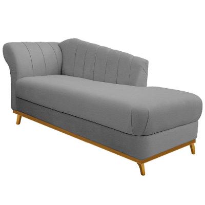 Recamier Vanessa 140cm Lado Direito Corano Cinza Doce Sonho